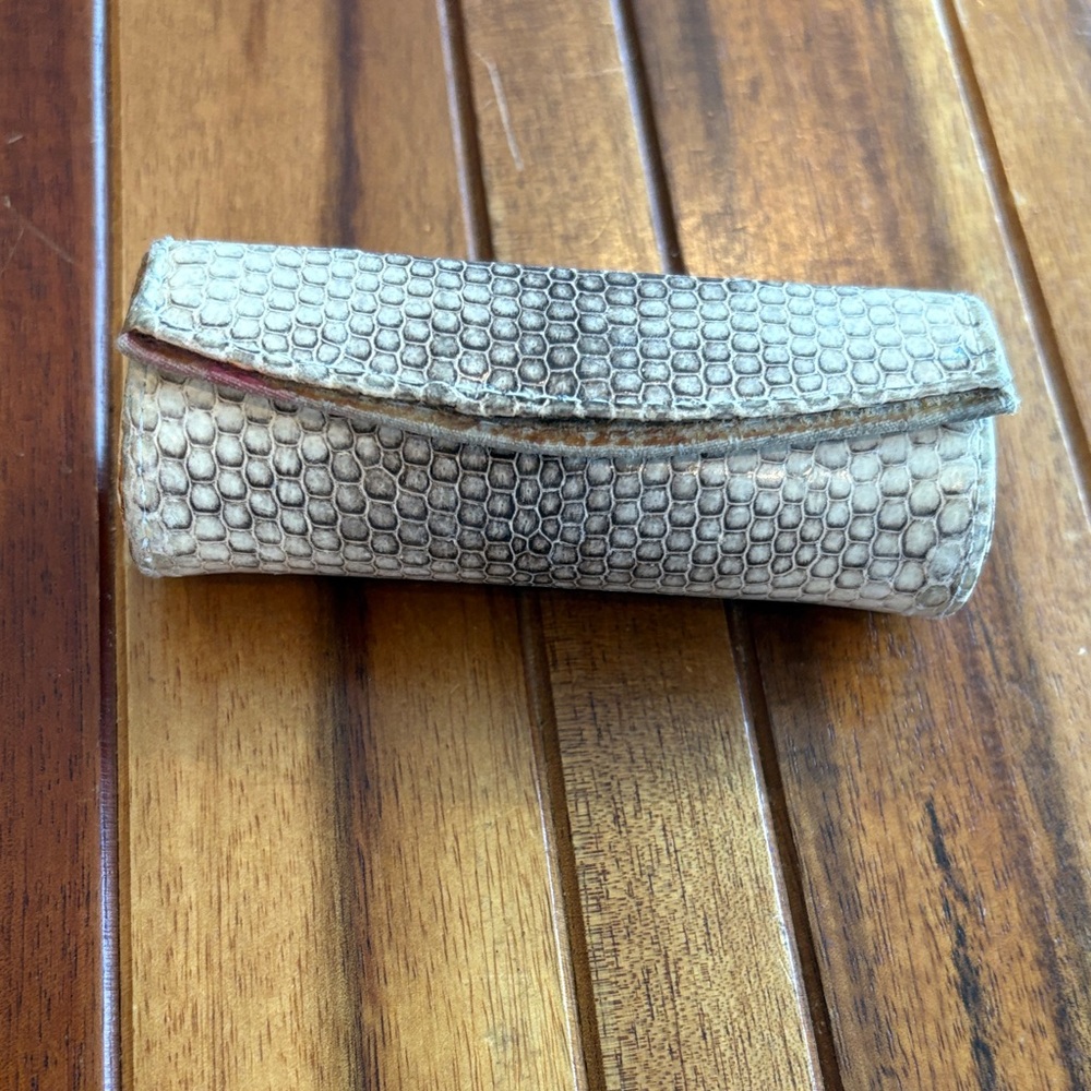 Vintage Snakeskin Pattern Mirrored Lipstick Compact Korea